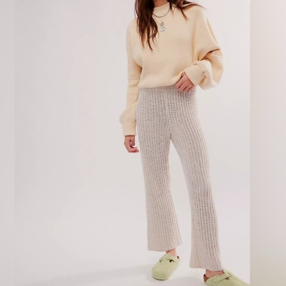 Free People Pants - 0313 - Free People Cream Knit Pants